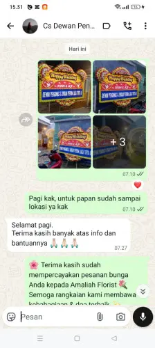 Testimonial Papan Bunga Pernikahan salapraya