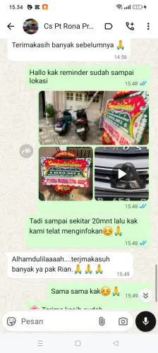 Testimonial Papan Bunga salapraya